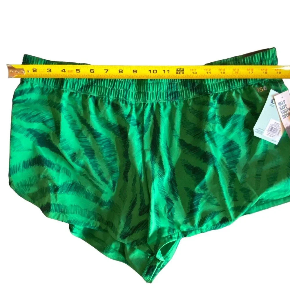 DSG Performance Mid-Rise Stride Run Short 3” Inseam “Trippy Zebra Green” Sz 2XL